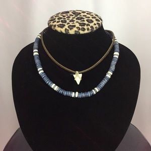 Puka Shell and Shark Tooth Necklace Bundle